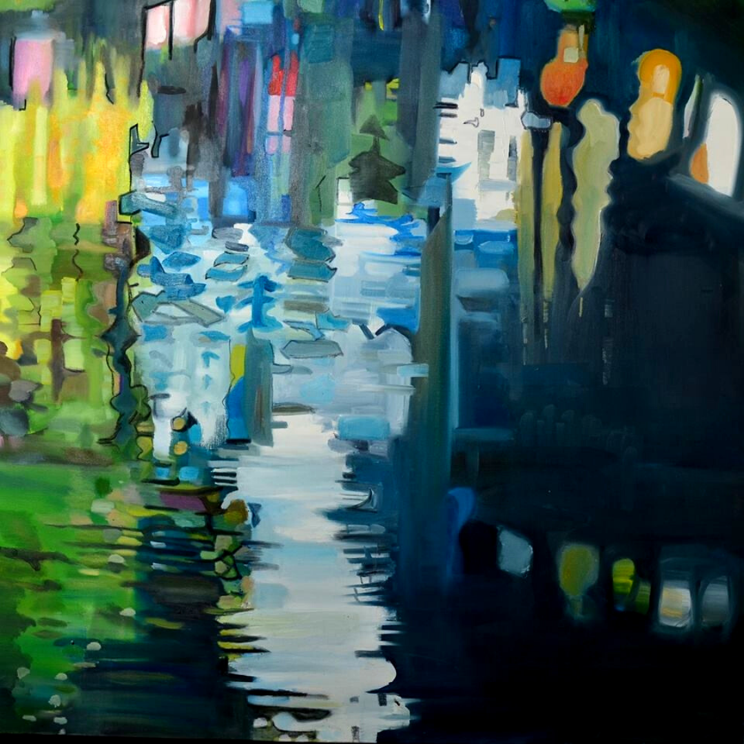 Reflections of the Dublin Grand Canal Oil onCa
