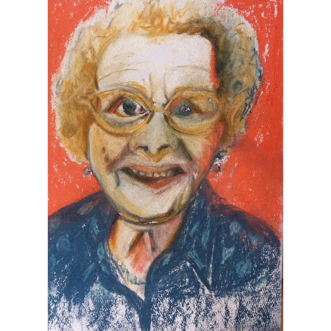 Granny 29 x 21cm Chalk on Paper 2020