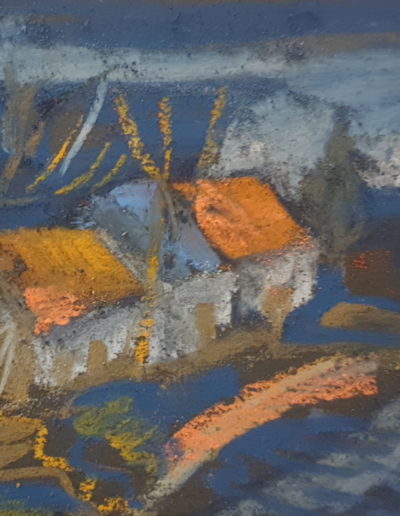 Borderland, Pastel on Paper, 14.8 x 10.5cm, 2021 by Helen McNulty