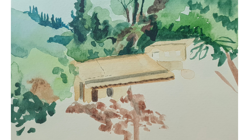 Excerpt, Watercolour on Paper, 14 x 9cm, 2022